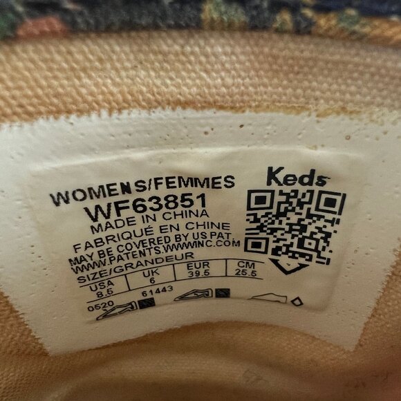 Keds x Rifle Paper Co Double Decker Wild Rose Canvas Slip-On, Sz 8.5 - Picture 11 of 11